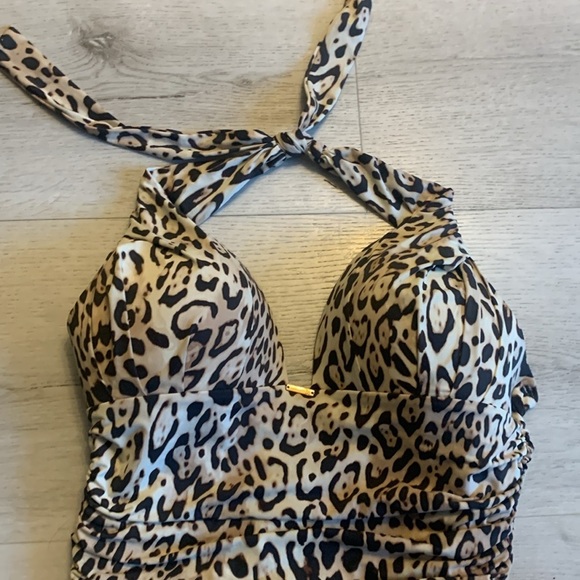 VICTORIA'S SECRET TANKINI TOP PUSH~UP BIKINI set ANIMAL PRINT MULTI COLOR size M - Picture 4 of 10